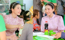 Á hậu Đoàn Thanh Tuyền mở quán cơm 0 đồng phục vụ bà con