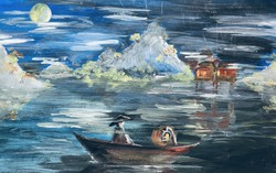 Nữ họa sĩ 17 tuổi vẽ tranh chủ đề đi sứ của các nhà ngoại giao