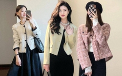 Diện áo vải tweed xinh như tiểu thư ngôn tình
