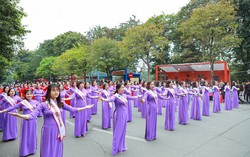 600 phụ nữ Thủ đô sẽ đồng diễn áo dài trên phố đi bộ Hồ Hoàn Kiếm