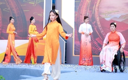 "Tô cam di sản" - Áo dài mang thông điệp phòng, chống bạo lực với phụ nữ và trẻ em
