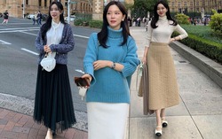 10 cách diện chân váy dài ưng mắt cho mùa lạnh