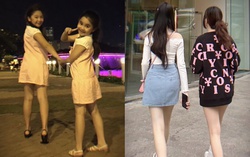 2 con gái nhà Quyền Linh tiết lộ ảnh chứng minh "chân dài từ bé"