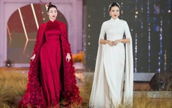 Lương Thùy Linh, Mai Ngọc diện áo dài cưới lấy cảm hứng từ ánh bình minh