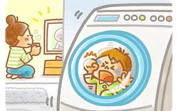 Kiểu máy giặt nguy hiểm với trẻ nhỏ: Bé có thể chui vào và bị mắc kẹt