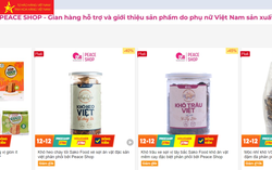 Gian hàng hỗ trợ và giới thiệu sản phẩm do phụ nữ Việt Nam sản xuất