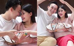 Hoa hậu Ngân Anh vỡ òa cảm xúc khi sinh con trai đầu lòng