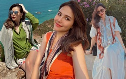 Tham khảo cách diện trang phục bầu đẹp của Phanh Lee