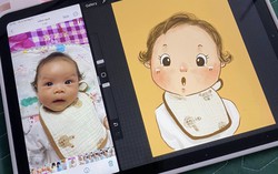 Quá nghiện con, mẹ vẽ mọi khoảnh khắc bên bé thành tranh chibi dễ thương