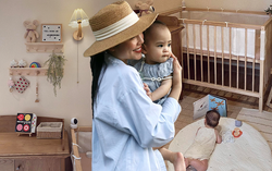 Bé 3 tháng tuổi ngủ riêng ngoan ngoãn nhờ không gian bố mẹ tự tay thiết kế