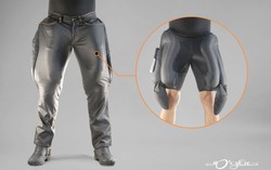 Quần jeans tự căng phồng bảo vệ người đi xe máy