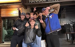 V (BTS) bị soi chiều cao thực khi đứng cạnh Park Seo Joon và hội bạn mỹ nam