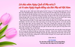 Lời chúc nhân Ngày Quốc tế Phụ nữ 8/3 và 75 năm Ngày truyền thống của Báo Phụ nữ Việt Nam