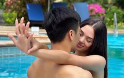 Vợ thủ môn Bùi Tiến Dũng chia sẻ khoảnh khắc hạnh phúc bên chồng, con
