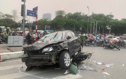 Hà Nội: "Xe điên" mất lái đâm hàng loạt người và phương tiện trên đường Võ Chí Công