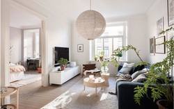 Căn hộ màu trắng rộng 72m2 với lối trang trí sống động