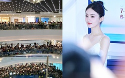 Fan hâm mộ đứng kín trung tâm thương mại chờ đón Triệu Lệ Dĩnh