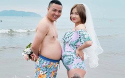 MC Hoàng Linh khoe bụng bầu bên chồng, dân mạng bất ngờ hỏi: Ai là người đẻ trước?