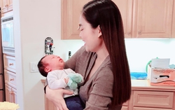 Sao nữ Vbiz lần đầu công khai ảnh sinh con trai ở Mỹ