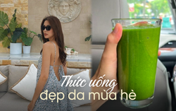 Hà Tăng bồi bổ cơ thể bằng thức uống xanh lá hỗ trợ sản sinh collagen