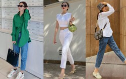 10 cách mặc quần jeans ống đứng trẻ trung và tôn dáng 