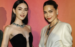 Hồ Ngọc Hà nổi bật khi chung khung hình với Mai Davika và Hoa hậu Hoàn vũ Catriona Gray 