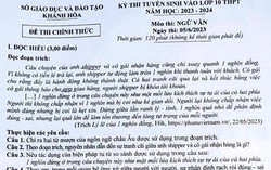Bài trên báo Phụ nữ Việt Nam vào đề thi tuyển sinh lớp 10