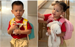 Lisa - Leon nhà Hà Hồ tựu trường năm học mới, biểu cảm của 2 nhóc tỳ gây chú ý