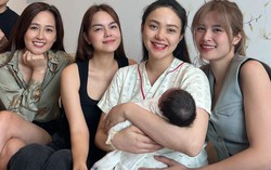 Hội bạn thân đình đám tới chúc mừng Minh Hằng "vượt cạn" thành công