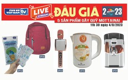 11h30 ngày 4/8: Livestream đấu giá 5 sản phẩm gây quỹ Mottainai 2023