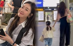 Con gái 3 tuổi nhà Choi Ji Woo gây chú ý khi đi chơi cùng mẹ