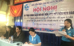 Hội LHPN xã Kon Đào (Đăk Tô, Kon Tum) đối thoại chính sách với hội viên, phụ nữ