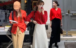 9 cách mặc trang phục màu đỏ sang trọng, không bị "sến"