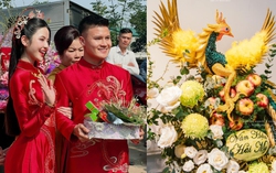 So kè dàn tráp ăn hỏi cầu kỳ của dàn cầu thủ Việt, dát vàng hay đính đá kỹ đến từng chi tiết, ai chịu chi hơn? 