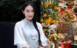 Năm đầu về làm dâu, Doãn Hải My đã khoe ngay mâm cỗ Tết toàn đặc sản ở nhà chồng chuẩn bị