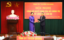 Chủ tịch Hội LHPN Việt Nam Hà Thị Nga được điều động, phân công làm Bí thư Tỉnh ủy Tuyên Quang