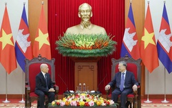 Tổng Bí thư Tô Lâm hội kiến với Quốc vương Campuchia Norodom Sihamoni