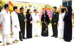 Thường trực Ban Bí thư Trương Thị Mai: Bệnh viện 108 cần nghiên cứu các chính sách đãi ngộ để giữ nguồn nhân lực giỏi