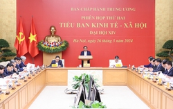 Thủ tướng chủ trì phiên họp thứ 2 của Tiểu ban Kinh tế - xã hội Đại hội Đảng XIV