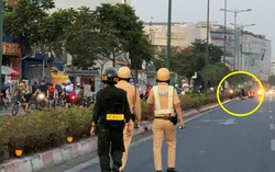 Thấy CSGT TPHCM, đoàn xe đạp thể dục nháo nhào xách xe quay đầu tháo chạy 