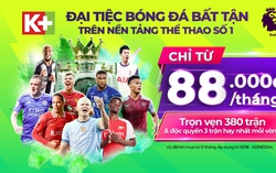 Xem trọn vẹn Ngoại hạng Anh và Vòng loại World Cup khu vực châu Á trên K+ với khuyến mãi hấp dẫn