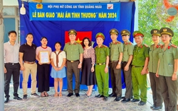 Phụ nữ Công an Quảng Ngãi: Trao tặng "Mái ấm tình thương" cho hội viên có hoàn cảnh khó khăn