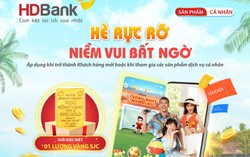 HDBank tặng một lượng vàng SJC cho khách hàng mỗi tháng