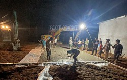 Khu nhà tạm cho 25 hộ dân Làng Nủ đã hoàn thiện
