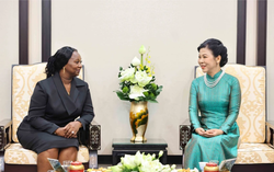 Phu nhân Tổng Bí thư, Chủ tịch nước tiếp Phu nhân Tổng thống Guinea-Bissau