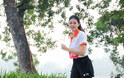 Hoa khôi Vũ Hương Giang chạy bộ lan tỏa thông điệp vì môi trường không khói thuốc
