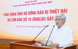 Ủy ban Trung ương Mặt trận Tổ quốc Việt Nam phát động ủng hộ đồng bào bị thiệt hại do cơn bão số 10