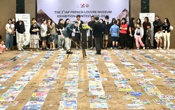 Học sinh trổ tài hội họa hướng tới triển lãm tại Bảo tàng Louvre 2026