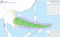Xuất hiện bão Kalmaegi gần Biển Đông, gió giật cấp 11