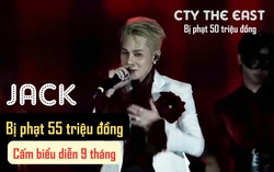 Ca sĩ Jack bị phạt 55 triệu đồng, cấm biểu diễn 9 tháng